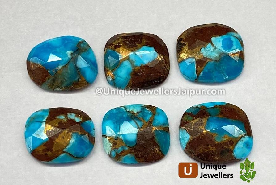 Copper Lava Mohave Turquoise Rose Cut Slices